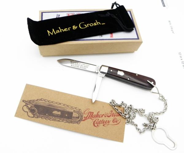 Maher & Grosh #14 Chain Knife – Boy’s Knife by Great Eastern; 3 1/2” closed, cocobolo handles
