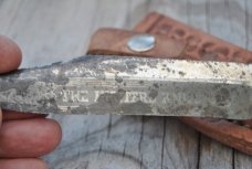 Challenge Cutlery Co. Sheffield England Blade Etched The Hunter's Knife Factory Edge Tarnished 10" 