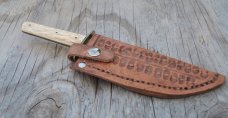 Challenge Cutlery Co. Sheffield England Blade Etched The Hunter's Knife Factory Edge Tarnished 10" 