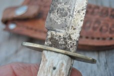 Challenge Cutlery Co. Sheffield England Blade Etched The Hunter's Knife Factory Edge Tarnished 10" 