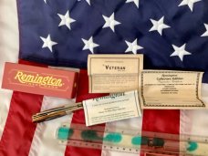 Remington “Then Veteran” 2 Blade Razor Barlow w/ Nice Brown Bone Handles +Razor Arm Blade -NOS