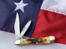 Case xx 1989 Centennial Peanut Knife (MDL# 5220 SS) w/ Great Stag Handles -NOS in M/NM Condition