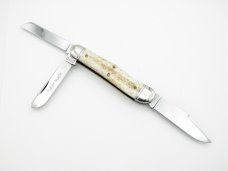 Maher & Grosh #335 SB Texas Ranger Whittler by Great Eastern; 3 5/8” closed, smooth bone handles