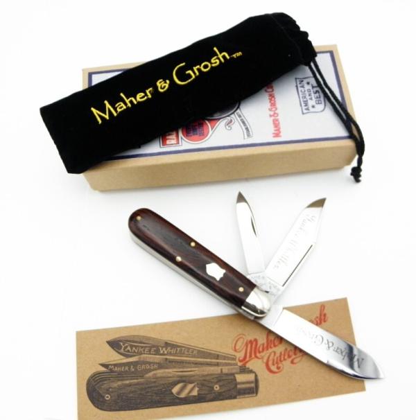 Maher & Grosh #498 The Yankee Whittler by Great Eastern; 3 3/4” closed, cocobolo handles,