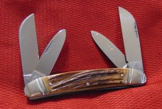 MIB BULLDOG BRAND 1ST GEN. LARGE CONGRESS KNIFE PIT BULLS GENUINE STAG ENGLISH STEEL 1985 MIB BULLDOG BRAND 1ST GEN. LARGE CONGRESS KNIFE PIT BULLS GENUINE STAG ENGLISH STEEL 1985