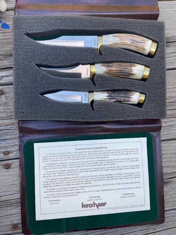 Vintage Kershaw Dan Harrison American Hand-Crafted Series Knives
