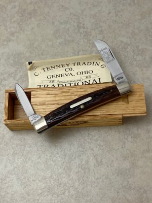 C. Tenney Trading Co 1996 Bone 2 Blade Congress Knife in Box