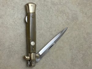 Falcon Italy Horn Lockback Stiletto Knife 