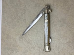 Falcon Italy Horn Lockback Stiletto Knife 