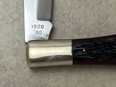 Winchester Trademark USA 1990 Bone 1920 Coke Bottle Folding Hunter Knife in Box