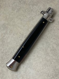 INOX 11" Horn  Italian Stiletto Switchblade Knife