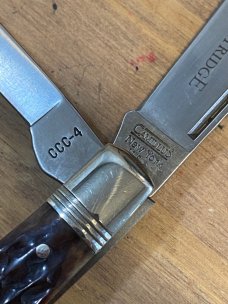 Camillus NY USA CCC-4 Bone Classic Cartridge Bone .257 ROBERTS Banana Trapper Knife in Box