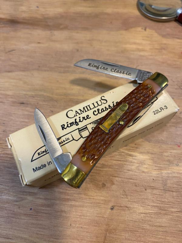 Camillus USA Rimfire Classic 22LR-3 Delrin 2 Blade Congress Knife in Box