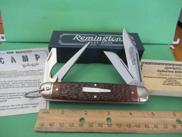 Remington Bullet Delrin Handle Camp Knife Pattern # R4243