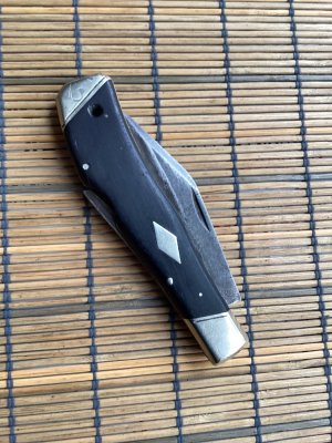 VINTAGE SHAPLEIGH  DE HDWE CO ST L LOCKBACK SADDLEHORN KNIFE