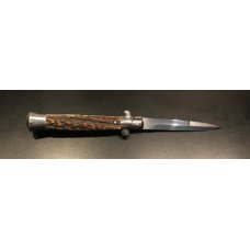 NEW - 9" Italian Stiletto with Gnarly Stag Scales NEW - 9" Italian Stiletto with Gnarly Stag Scales
