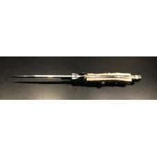NEW - 9" Italian Stiletto with Gnarly Stag Scales NEW - 9" Italian Stiletto with Gnarly Stag Scales
