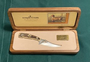 Schrade 2001-2002 Duck Stamp Anniversary Edition 0934 RARE Stag!!