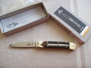 Hubertus Knife Solingen, Germany Size 10 Medium Exotic Black Ebonywood NIB
