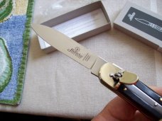Hubertus Knife Solingen, Germany Large Size 11 Exotic Black Ebonywood NIB