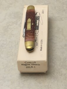 Camillus USA Rimfire Classic 22LR-1 Delrin 2 Blade Pen Knife in Box Camillus USA Rimfire Classic 22LR-1 Delrin 2 Blade Pen Knife in Box