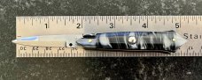 Chad Ruben Customized 4.5 Inch "MANIAGO ITALY' Switchblade, Black Pearl Kirinite Handle, Unused Chad Ruben Customized 4.5 Inch "MANIAGO ITALY' Switchblade, Black Pearl Kirinite Handle, Unused