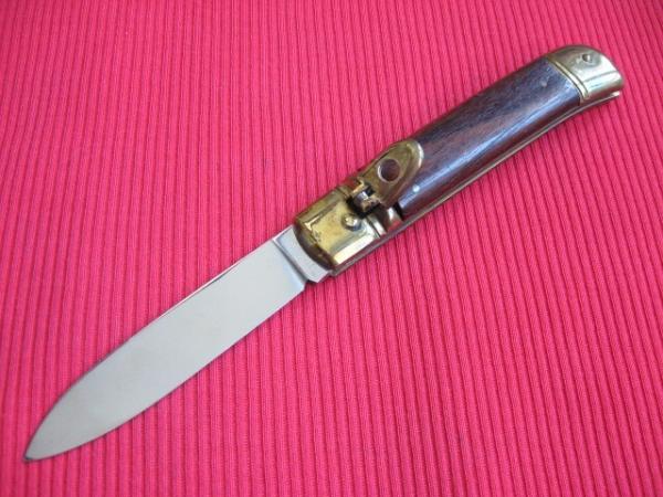 Old Stock Italian Rosewood Leverlock Switchblade Knife - ROSTFREI Old Stock Italian Rosewood Leverlock Switchblade Knife - ROSTFREI
