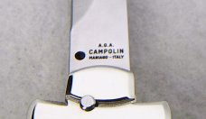 NOS A.G.A. CAMPOLIN 9" MALTESE BRAZILIAN HORN MODIFIED BAYONET BLADE NICKEL SILVER BOLSTERS- W/POUCH NOS A.G.A. CAMPOLIN 9" MALTESE BRAZILIAN HORN MODIFIED BAYONET BLADE NICKEL SILVER BOLSTERS- W/POUCH