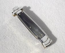 NOS A.G.A. CAMPOLIN 9" MALTESE BRAZILIAN HORN MODIFIED BAYONET BLADE NICKEL SILVER BOLSTERS- W/POUCH NOS A.G.A. CAMPOLIN 9" MALTESE BRAZILIAN HORN MODIFIED BAYONET BLADE NICKEL SILVER BOLSTERS- W/POUCH