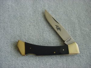 Vintage Parker Flying Eagle American Blade Etched Lockback Folding Hunter Knife MIB 