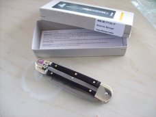 Hubertus Knife Solingen, Germany Large Size 11 Exotic Black Ebonywood NIB