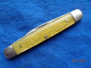 Remington Pen knife yellow celluloid