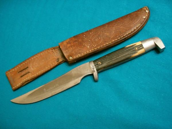 VINTAGE QUEEN STEEL #75 SKINNER HUNTING SKINNING SURVIVAL KNIFE KNIVES OLD SHEATH VINTAGE QUEEN STEEL #75 SKINNER HUNTING SKINNING SURVIVAL KNIFE KNIVES OLD SHEATH