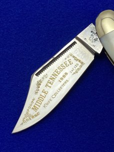 Fight'n Rooster Solingen Germany Middle Tennessee 1988  1 of 125 Pearl Sowbelly Whittler Knife