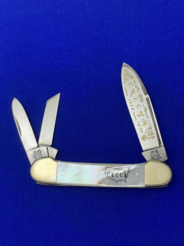 Fight'n Rooster Solingen Germany CKCC of A 1979  1 of 300 Pearl "Canittler" Knife