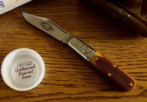Great Eastern Cutlery Tidioute #141122 TC Barlow, Goldenrod Sawcut Bone Handle, New (GEC 14)