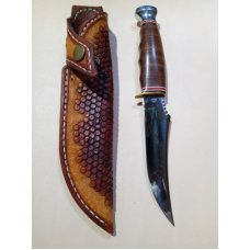Vintage KA_BAR 1233 Hunter/Skinner with custom hand made leather sheath. REDUCED! Vintage KA_BAR 1233 Hunter/Skinner with custom hand made leather sheath. REDUCED!