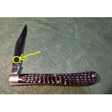 VINTAGE 1971 Case 10 Dot Slimline Trapper, Near Mint Condition. With custom leather sheath. REDUCED!