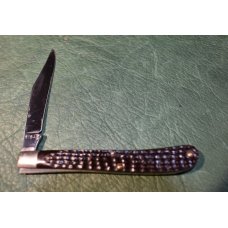 VINTAGE 1971 Case 10 Dot Slimline Trapper, Near Mint Condition. With custom leather sheath. REDUCED!