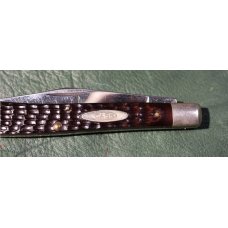 VINTAGE 1971 Case 10 Dot Slimline Trapper, Near Mint Condition. With custom leather sheath. REDUCED!