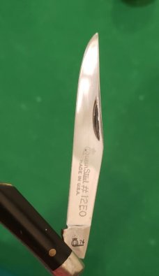 Vintage Queen Steel #12EO USA, Slick Black Easy Open Knife, Q76 Vintage Queen Steel #12EO USA, Slick Black Easy Open Knife, Q76