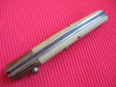 Vintage Italian Indiana Engraved Bolster Button Open/Close Switchblade Knife.