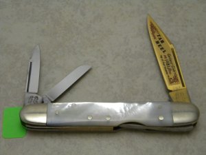 Fightn Rooster Germany Pearl 1981 Tar Heel Cutlery Club 1 of 400 Lockback Whittler Knife