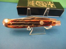 Queen Cutlery Titusville Pa. Amber Carved Stag Bone Pattern #11ACSB Queen Cutlery Titusville Pa. Amber Carved Stag Bone Pattern #11ACSB