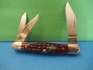 Case XX 1976 Brown Bone Split Back Whittler Pattern # 6383 CV