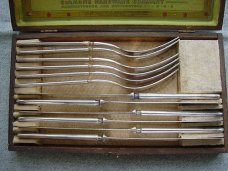 Vintage RARE E.C. SIMMONS Keen Kutter DAHMS HARDWARE, NICOLLETT, Minnesota Flatware Set for 12