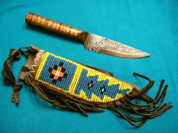 CUSTOM DMP DAVID MARK PALMER WRANGLER USA 146 HUNTING SKINNING PATCH NECK KNIFE KNIVES BEADED SHEATH CUSTOM DMP DAVID MARK PALMER WRANGLER USA 146 HUNTING SKINNING PATCH NECK KNIFE KNIVES BEADED SHEATH