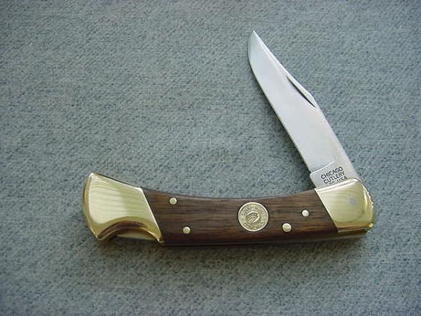Vintage RARE Chicago Cutlery L36 U.S.A. Large(4 7/8") Premium Lockback Folding Hunter Knife