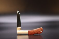 Moki Knives Meek Lockback Knife Quince Wood (2" Satin) MK102J Moki Knives Meek Lockback Knife Quince Wood (2" Satin) MK102J