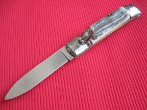 Old Stock Italian STAG Leverlock Switchblade Knife - INOX